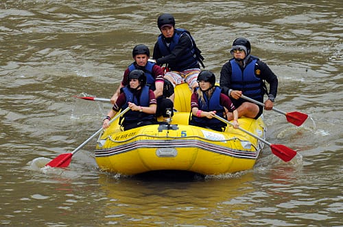Claire and Brook White Water Raft