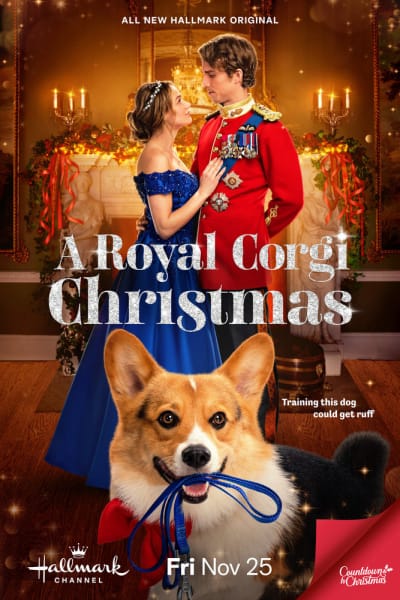 A Royal Corgi Christmas Poster