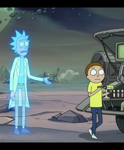Tall - Hologram Rick and Morty - Rick and Morty Season 4 Episode 1