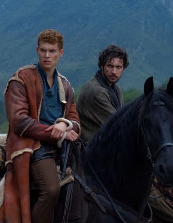 Rand and Mat on horses - The Wheel of Time Season 1 Episode 2