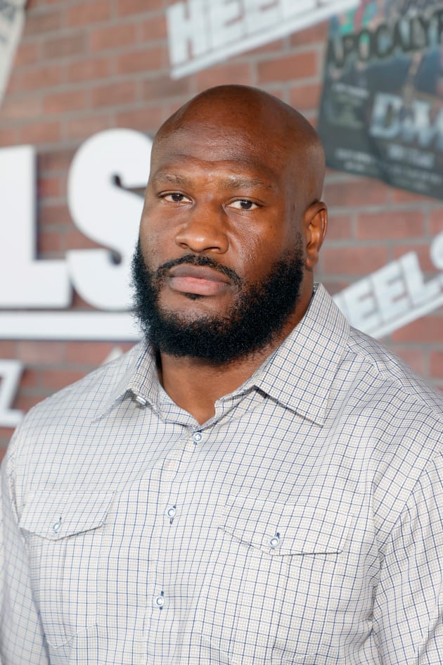 James Harrison Looking Serious at the Heels Premiere - TV Fanatic