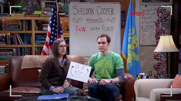 Sheldon's Fun with Flags on The Big Bang Theory