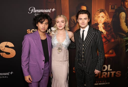Kristian Flores, Peyton List and Spencer MacPherson attend the 