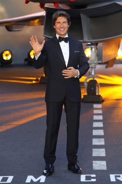 Tom Cruise attends the Royal Film Performance and UK Premiere of "Top Gun: Maverick"