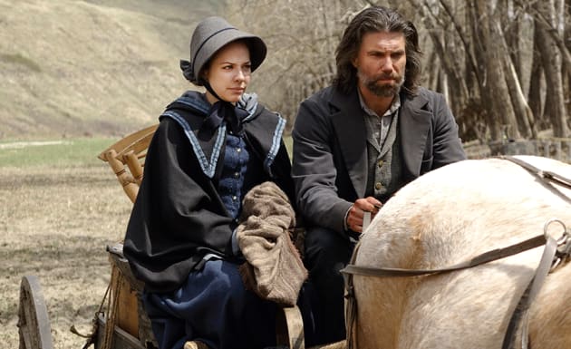 Cullen and his wife - Hell on Wheels Season 4 Episode 2