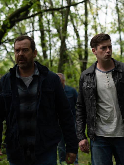 Mercer and Friends At The Chartrand Camp - Burden of Truth Season 3 Episode 4