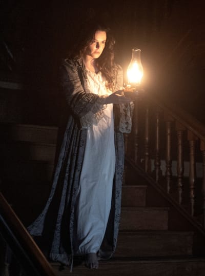 Rebecca Morgan on the Stairs