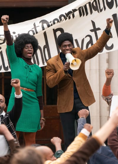 Gibbs Protests - tall - Black Cake Season 1 Episode 4