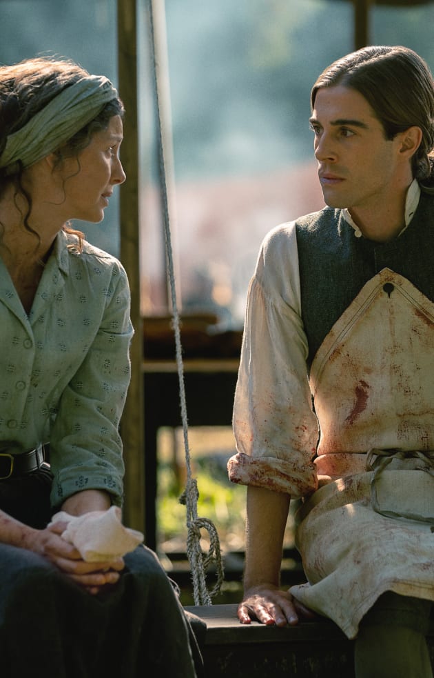 Claire Counsels Denzell - Outlander Season 7 Episode 8 - TV Fanatic