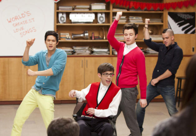 Mike, Artie, Kurt and Puck