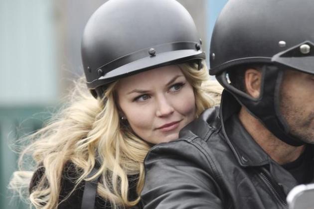 Emma on a Motorcycle