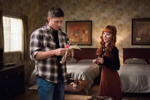 Rowena Shows Off Her Doll Supernatural Season 12 Episode 11 Tv Fanatic