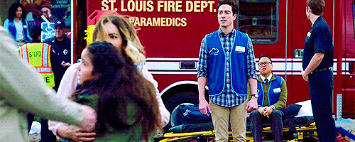 Amy reconnects with Adam after the tornado - Superstore
