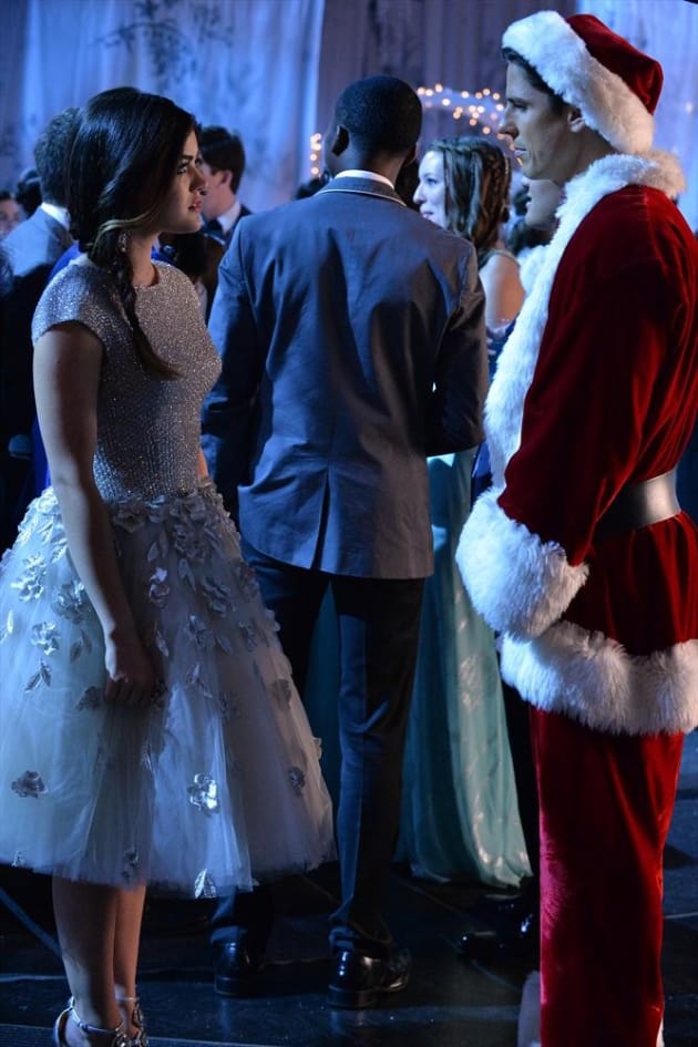 Aria and Santa - Pretty Little Liars Season 5 Episode 13