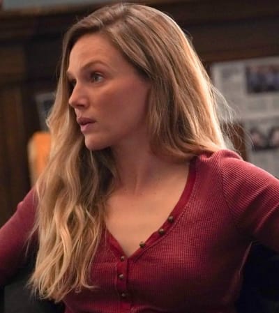 Lady Halstead in Red -tall  - Chicago PD Season 9 Episode 17