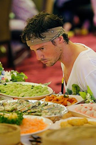 Thomas Studies the Food