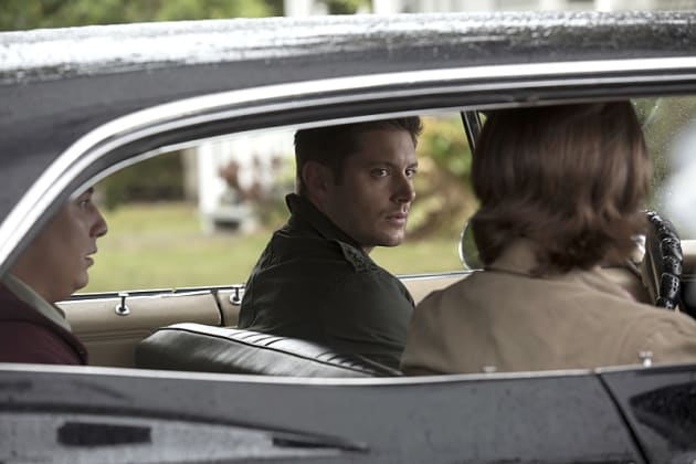 Backseat driver in the Impala - Supernatural Season 11 Episode 5