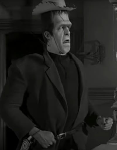 Fred Gwynne as Herman Munster in a Tiny Cowboy Hat - The Munsters