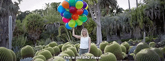 The one with Eleanor and the bundle of balloons