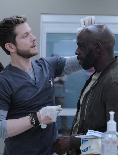 Sewing Him Up - Tall  - The Resident Season 3 Episode 3