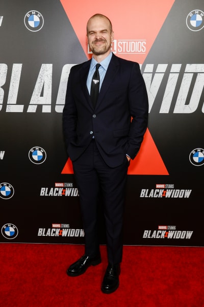 David Harbour attends the Black Widow World Premiere Fan Event at AMC Lincoln Square Theater