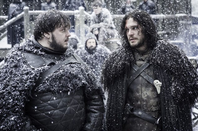 Sam's Happy to See Jon - Game of Thrones Season 5 Episode 9