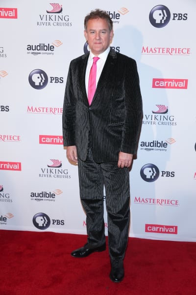 Hugh Bonneville attends "Downton Abbey" series season six premiere at Millenium Hotel 