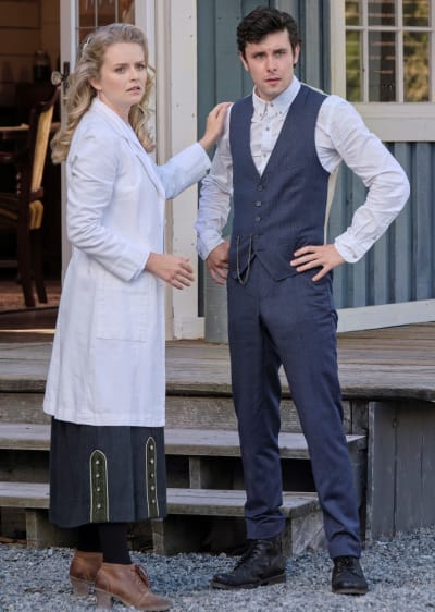Faith and Christopher Look On - When Calls the Heart Season 8 Episode 8