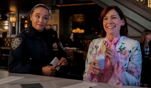 Elsbeth and Kaya in a bar - Elsbeth Season 1 Episode 9