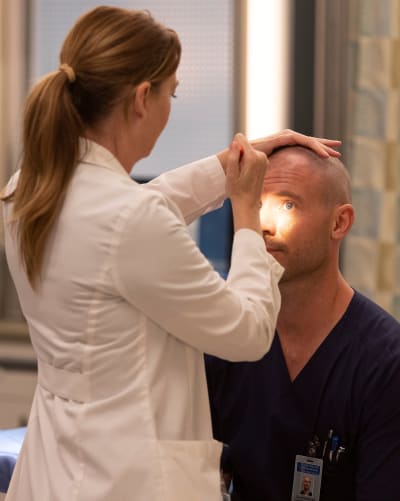 Mer Checks Hayes Out -tall  - Grey's Anatomy Season 18 Episode 9