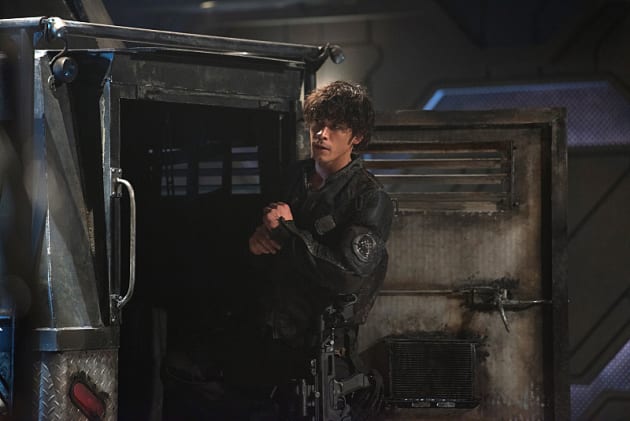 Bellamy Near A Truck - The 100 Season 3 Episode 6