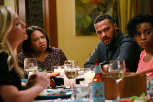 Confused Party Guests - Grey's Anatomy Season 12 Episode 5