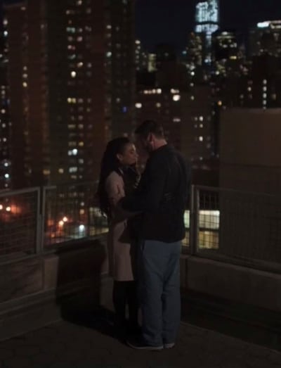 Sharpwin hugging on the Rooftop -Tall - New Amsterdam Season 3 Episode 10