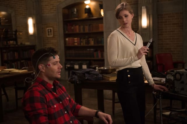 Dean is strapped in - Supernatural Season 12 Episode 22