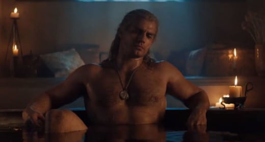 The Witcher: Geralt em um banho