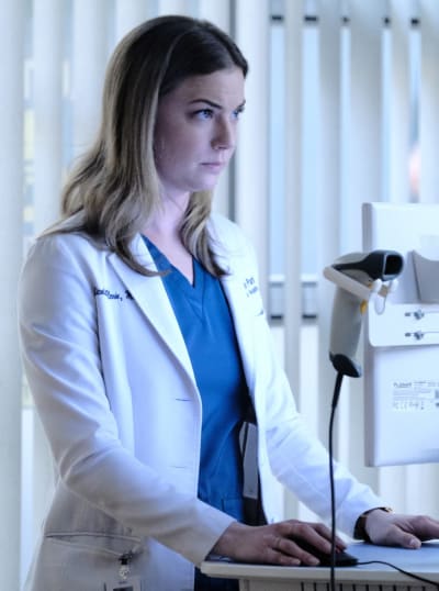 Checking Records - Tall  - The Resident Season 3 Episode 18