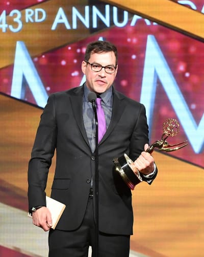Actor Tyler Christopher speaks onstage at the 43rd Annual Daytime Emmy Awards at the Westin Bonaventure Hotel