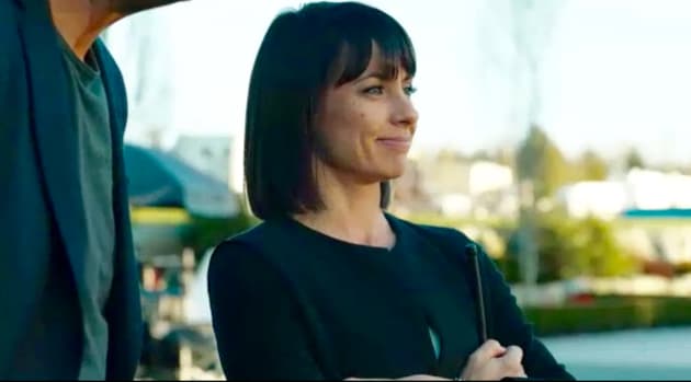 Quinn is all smiles on the field. - UnREAL Season 3 Episode 6