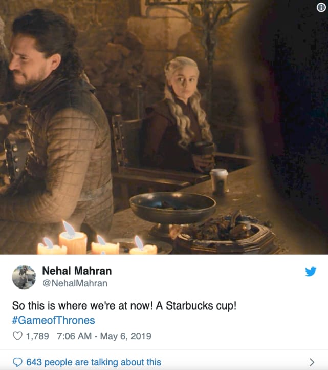 game of thrones starbucks cup