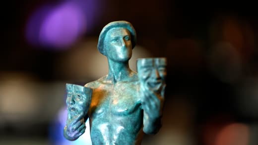 A Screen actors Guild statue at the 28th Screen Actors Guild Awards Media Preview Day