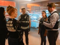 The CSI team stand in a circle - CSI: Vegas Season 3 Episode 10