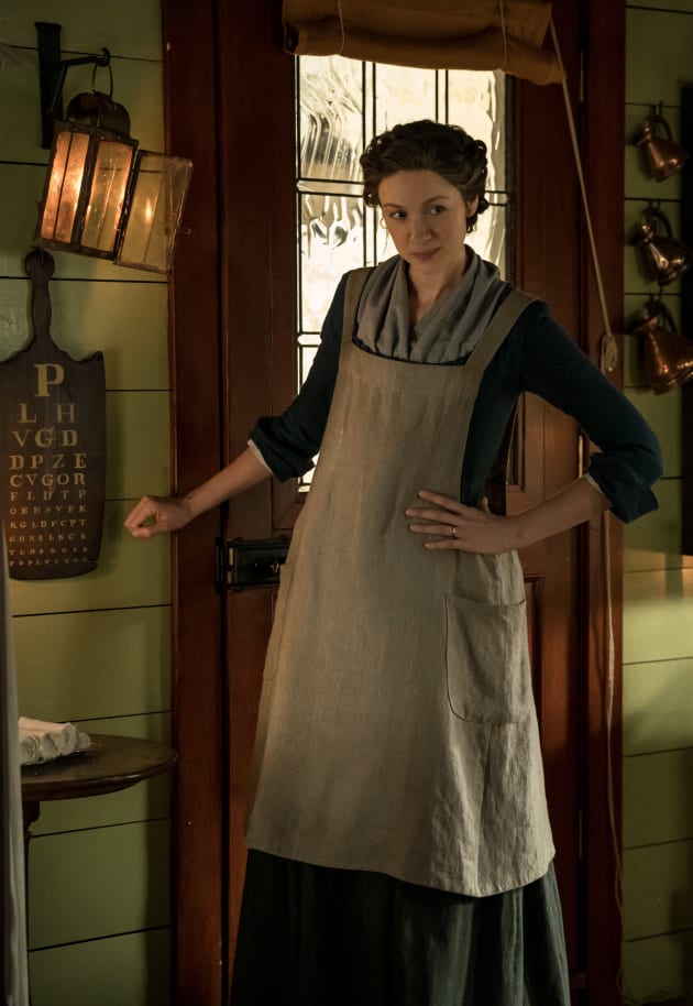 Claire and an Eye Chart Outlander Season 5 Episode 2 TV Fanatic