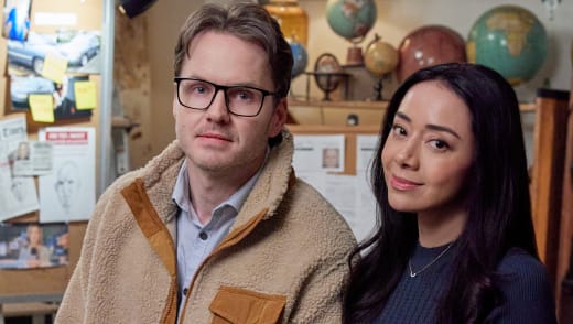 Paul Campbell and Aimee Garcia