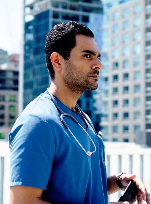 Hamed on roof - Transplant Season 1 Episode 4