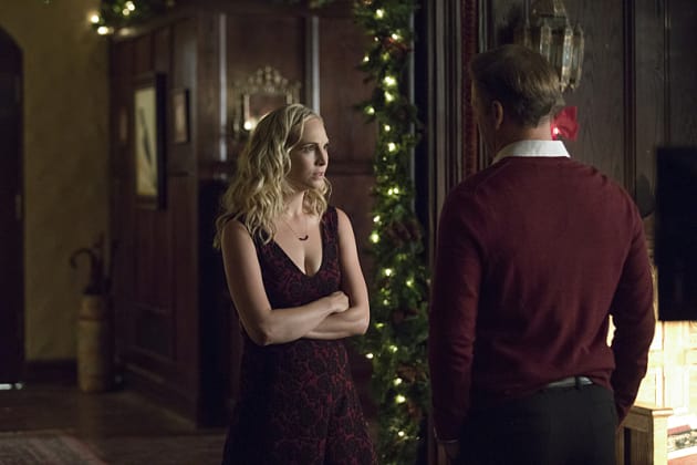 Caroline and Alaric. The Vampire Diaries Season 7 Episode 7