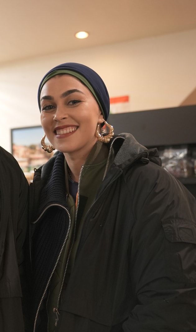 BTS with Marjan tall 911 Lone Star Season 4 Episode 12 TV Fanatic