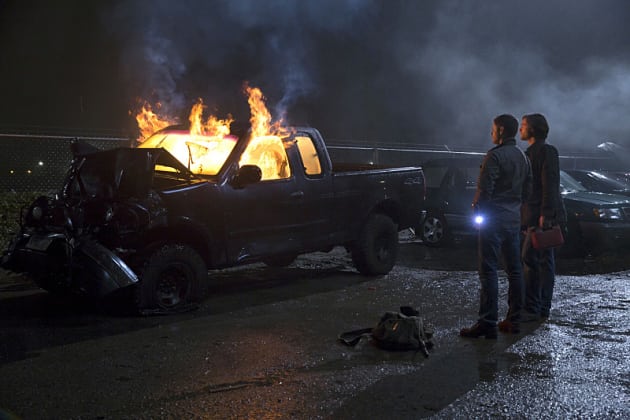 Burning Truck - Supernatural Season 10 Episode 13