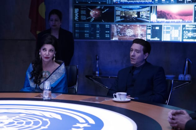 Chrisjen and Errinwright at the UN - The Expanse Season 2 Episode 6