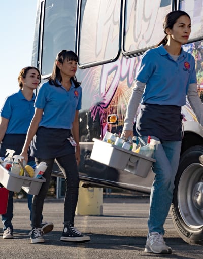 Cleaning the party bus-tall - The Cleaning Lady Season 1 Episode 5