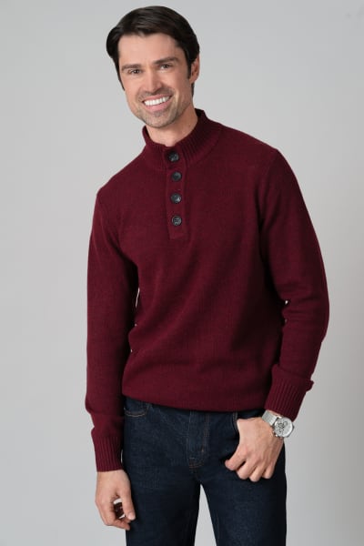Corey Sevier in Burgandy Sweater - Hallmark Channel
